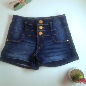 NOBO MID RISE JEAN BLUE SHORTS